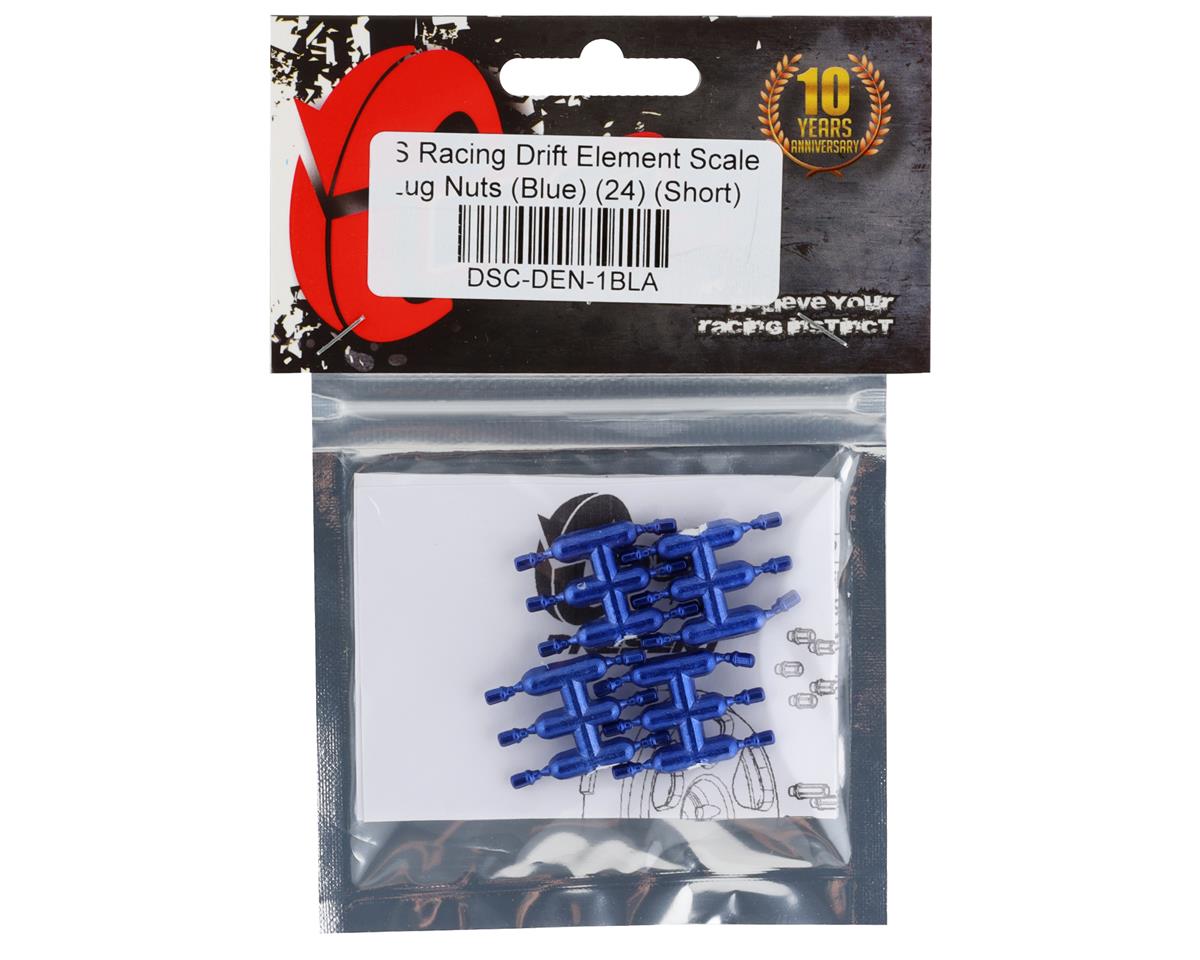DS Racing Drift Element Scale Lug Nuts (Blue) (24) (Short)