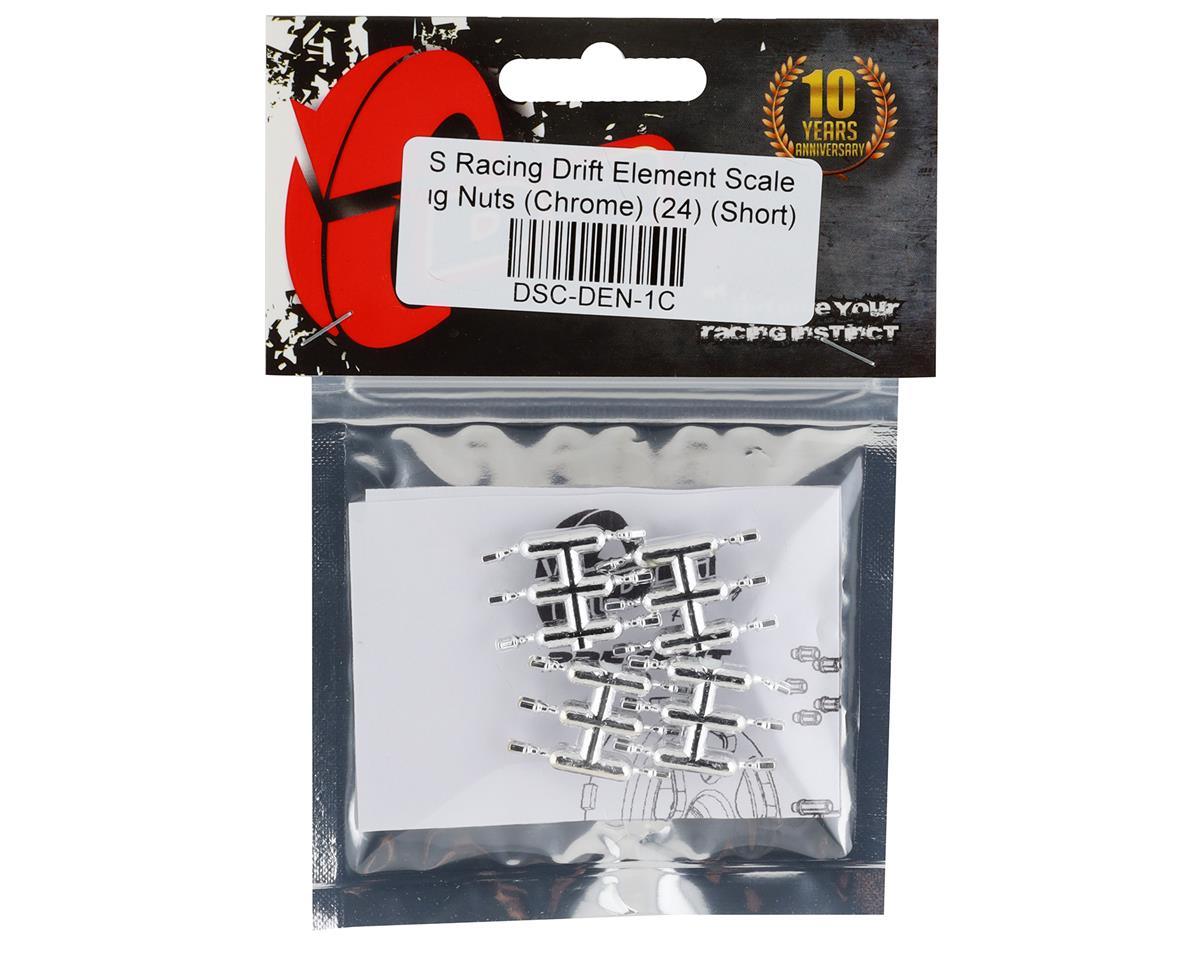DS Racing Drift Element Scale Lug Nuts (Chrome) (24) (Short)