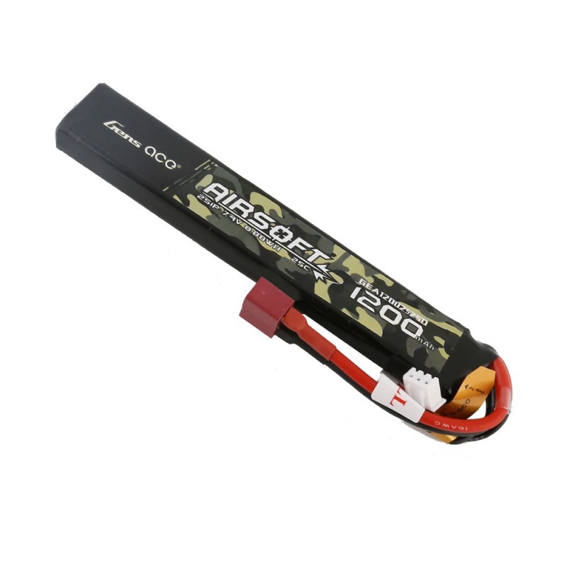 Gens ace 25C 1200mAh 2S1P 7.4V Airsoft Gun Battery with Deans Plug
