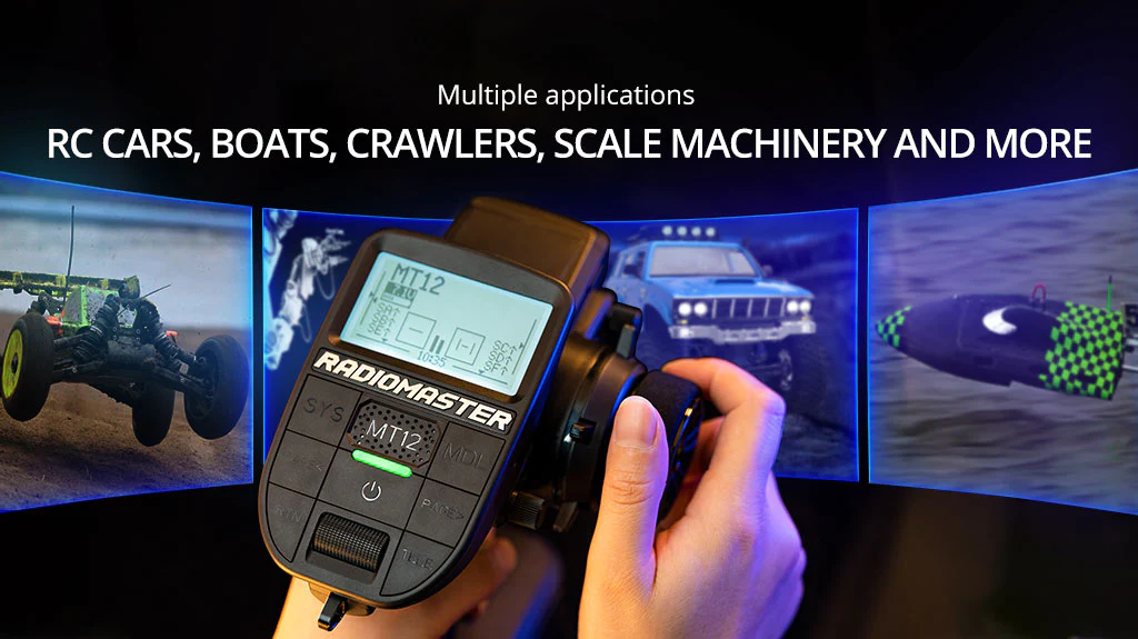 Radiomaster MT12 Surface Radio Controller - 2.4G ExpressLRS/4in1 Multiprotocol For RC Cars & Boats
