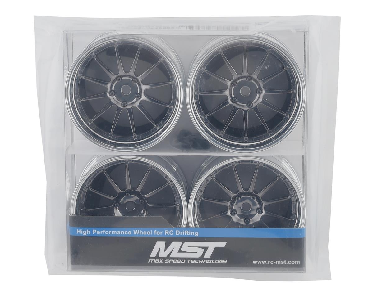 MST S-GD 21 Wheel Set (Silver/Black) (4) (Offset Changeable) w/12mm Hex