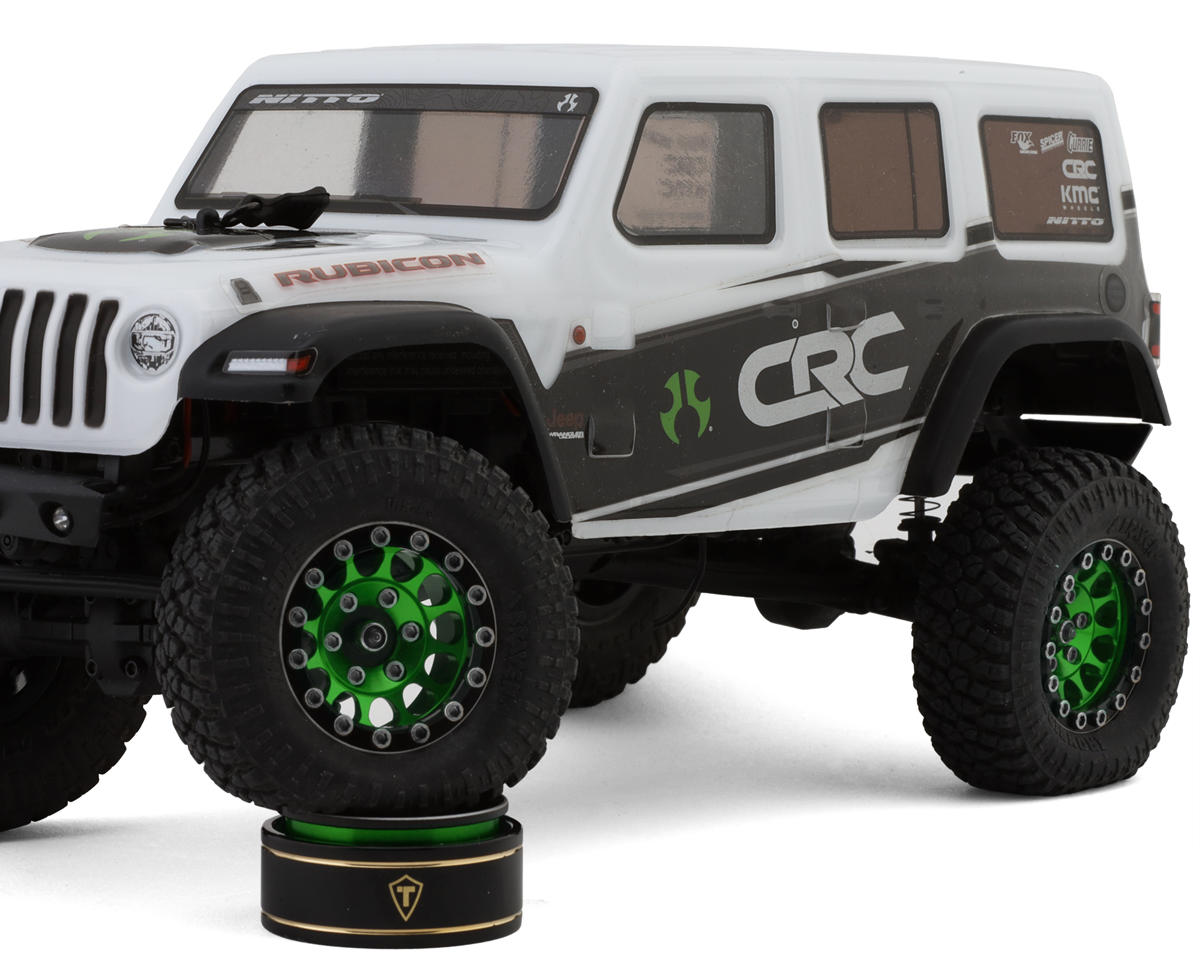 Treal Hobby Type I 1.0" Classic 12-Spoke Beadlock Wheels (Green) (4) (27.2g)
