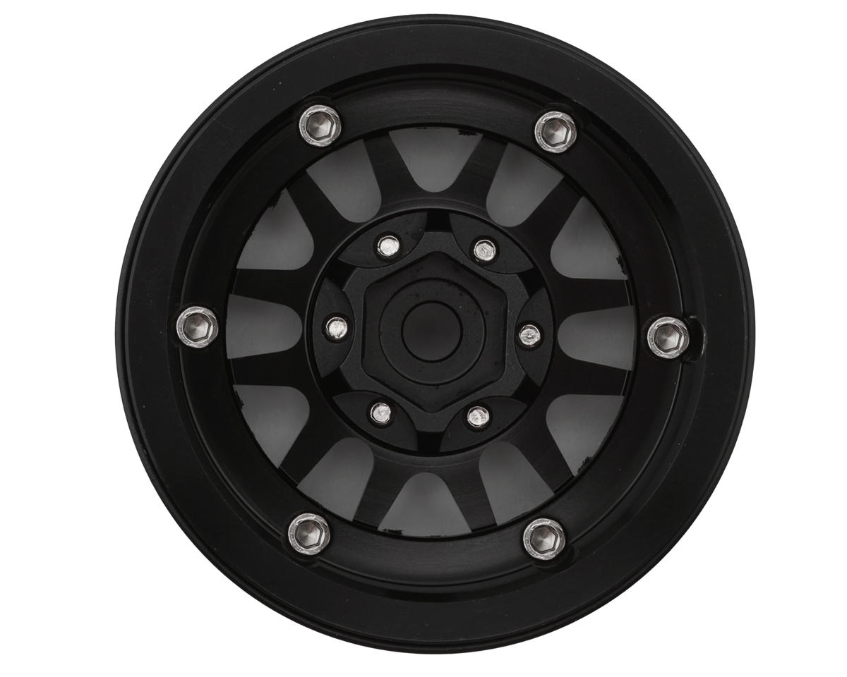 Treal Hobby Type L 1.9" V-Spoke Beadlock Wheels (Black) (4)