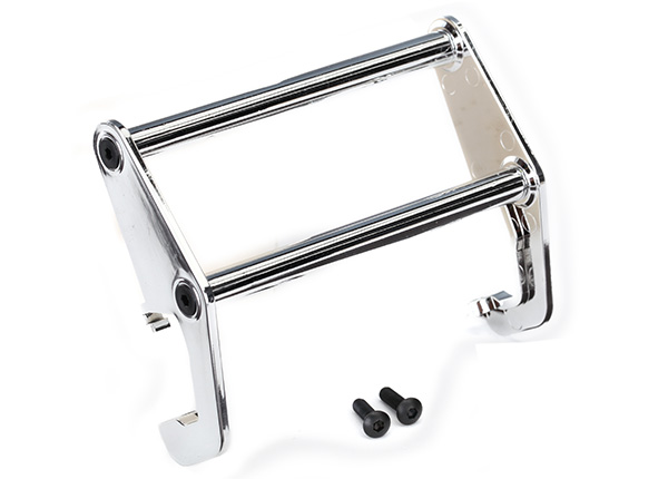 Traxxas Push bar, bumper (chrome) (fits #8069 bumper)