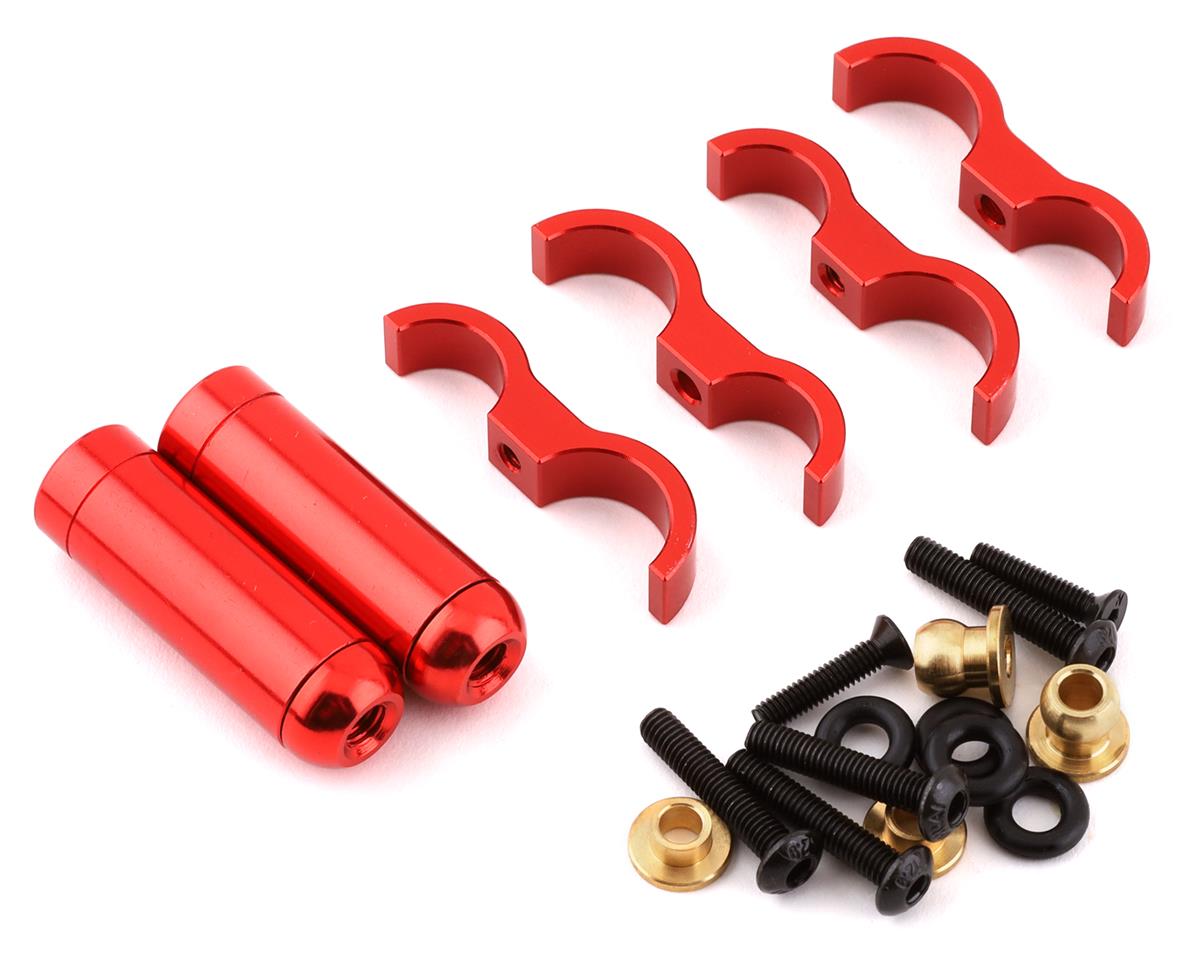 Yeah Racing Desert Lizard Piggyback Shocks w/Reservoir (Red) (2) (100mm)